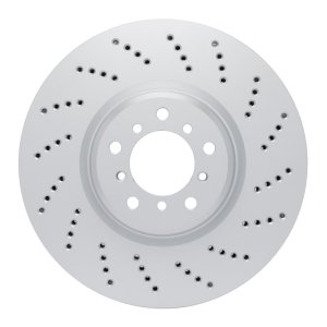 BMW M5 Brake Rotor (1) - Right Front - R1 Concepts - GeoSPEC Coated Rotor - Drilled - `06-`10